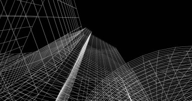 soyut mimari duvar kağıdı tasarımı, dijital konsept arkaplan