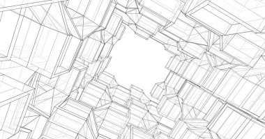 soyut mimari duvar kağıdı tasarımı, dijital konsept arkaplan