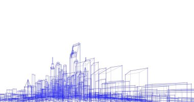 soyut mimari duvar kağıdı tasarımı, dijital konsept arkaplan