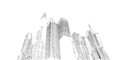 soyut mimari duvar kağıdı tasarımı, dijital konsept arkaplan