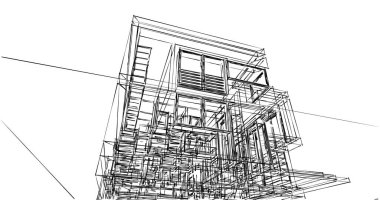 soyut mimari duvar kağıdı tasarımı, dijital konsept arkaplan