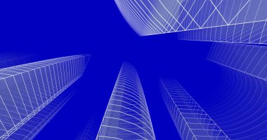 soyut mimari duvar kağıdı tasarımı, dijital konsept arkaplan