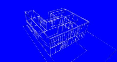 soyut mimari duvar kağıdı tasarımı, dijital konsept arkaplan