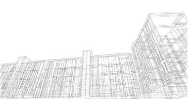 soyut mimari duvar kağıdı tasarımı, dijital konsept arkaplan