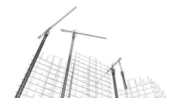 soyut mimari duvar kağıdı tasarımı, dijital konsept arkaplan