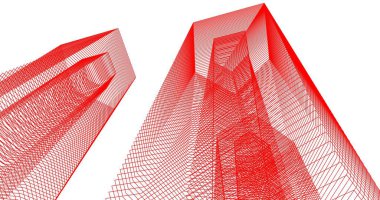 soyut mimari duvar kağıdı tasarımı, dijital konsept arkaplan