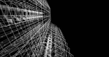 soyut mimari duvar kağıdı tasarımı, dijital konsept arkaplan