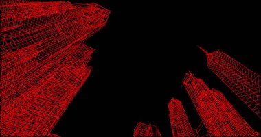 Mimari sanat konseptinde soyut çizgiler, minimum geometrik şekiller. 