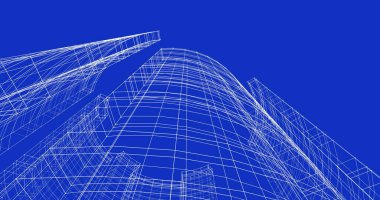 soyut mimari duvar kağıdı tasarımı, dijital konsept arkaplan