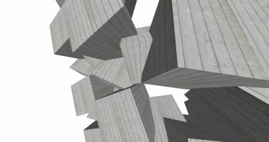 Arkaplanda mimari bina 3d illüstrasyon