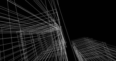 soyut mimari duvar kağıdı tasarımı, dijital konsept arkaplan