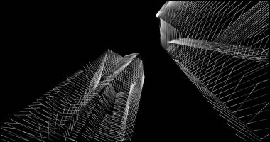 soyut mimari duvar kağıdı tasarımı, dijital konsept arkaplan