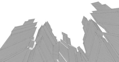 soyut mimari duvar kağıdı tasarımı, dijital konsept arkaplan