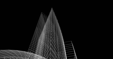 soyut mimari duvar kağıdı tasarımı, dijital konsept arkaplan