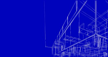 soyut mimari duvar kağıdı tasarımı, dijital konsept arkaplan