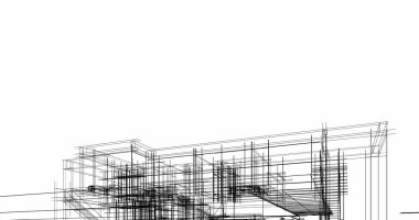 soyut mimari duvar kağıdı tasarımı, dijital konsept arkaplan