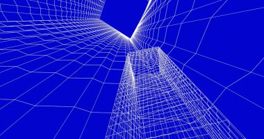 soyut mimari duvar kağıdı tasarımı, dijital konsept arkaplan