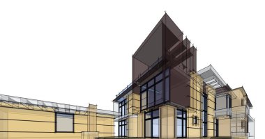 soyut mimari duvar kağıdı tasarımı, dijital konsept arkaplan