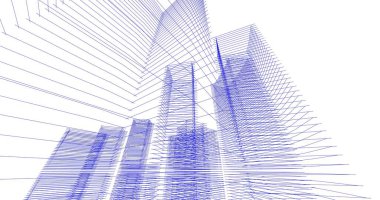 soyut mimari duvar kağıdı tasarımı, dijital konsept arkaplan