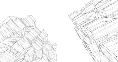 soyut mimari duvar kağıdı tasarımı, dijital konsept arkaplan