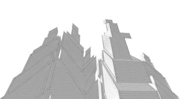 soyut mimari duvar kağıdı tasarımı, dijital konsept arkaplan