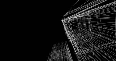 soyut mimari duvar kağıdı tasarımı, dijital konsept arkaplan