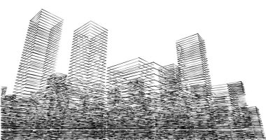 soyut mimari duvar kağıdı tasarımı, dijital konsept arkaplan