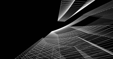 soyut mimari duvar kağıdı tasarımı, dijital konsept arkaplan