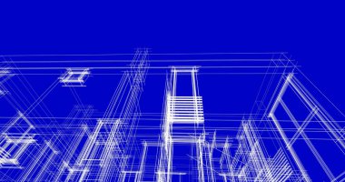 soyut mimari duvar kağıdı tasarımı, dijital konsept arkaplan