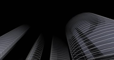 soyut mimari duvar kağıdı tasarımı, dijital konsept arkaplan