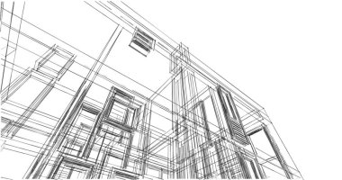 soyut mimari duvar kağıdı tasarımı, dijital konsept arkaplan