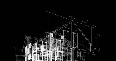 minimal geometrik şekiller, mimari çizgiler