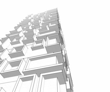 soyut mimari duvar kağıdı tasarımı, dijital konsept arkaplan