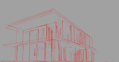 soyut mimari duvar kağıdı tasarımı, dijital konsept arkaplan