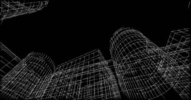 soyut mimari duvar kağıdı tasarımı, dijital konsept arkaplan