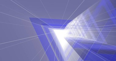 Mimari sanat konseptinde soyut çizgiler, minimum geometrik şekiller. 