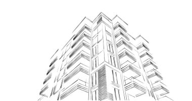 soyut mimari duvar kağıdı tasarımı, dijital konsept arkaplan