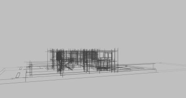 soyut mimari duvar kağıdı tasarımı, dijital konsept arkaplan