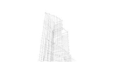 Mimari sanat konseptinde soyut çizgiler, minimum geometrik şekiller. 