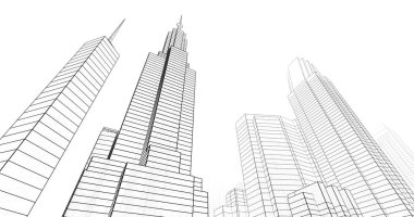 soyut mimari duvar kağıdı tasarımı, dijital konsept arkaplan