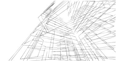 soyut mimari duvar kağıdı tasarımı, dijital konsept arkaplan