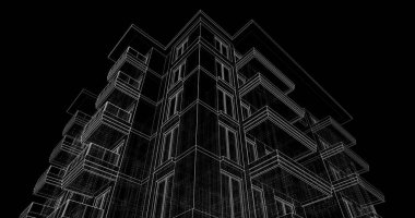 soyut mimari duvar kağıdı tasarımı, dijital konsept arkaplan