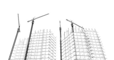 soyut mimari duvar kağıdı tasarımı, dijital konsept arkaplan