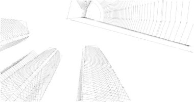 soyut mimari duvar kağıdı tasarımı, dijital konsept arkaplan