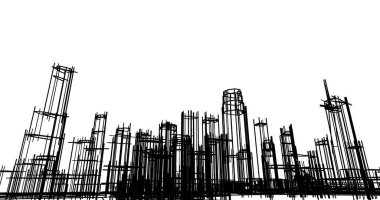 soyut mimari duvar kağıdı tasarımı, dijital konsept arkaplan