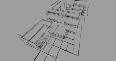 soyut mimari duvar kağıdı tasarımı, dijital konsept arkaplan