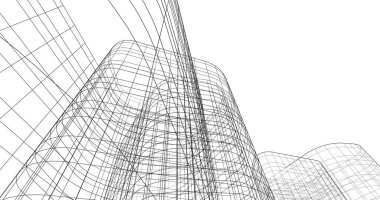 soyut mimari duvar kağıdı tasarımı, dijital konsept arkaplan