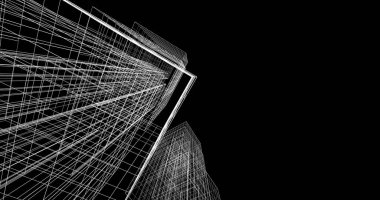 soyut mimari duvar kağıdı tasarımı, dijital konsept arkaplan