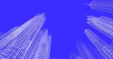 soyut mimari duvar kağıdı tasarımı, dijital konsept arkaplan