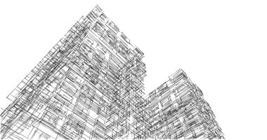 soyut mimari duvar kağıdı tasarımı, dijital konsept arkaplan